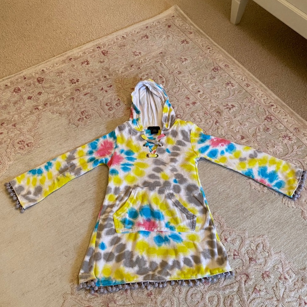 Flowers by zoe size 4 terry swim cover up